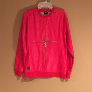 Red lightweight leather jacket